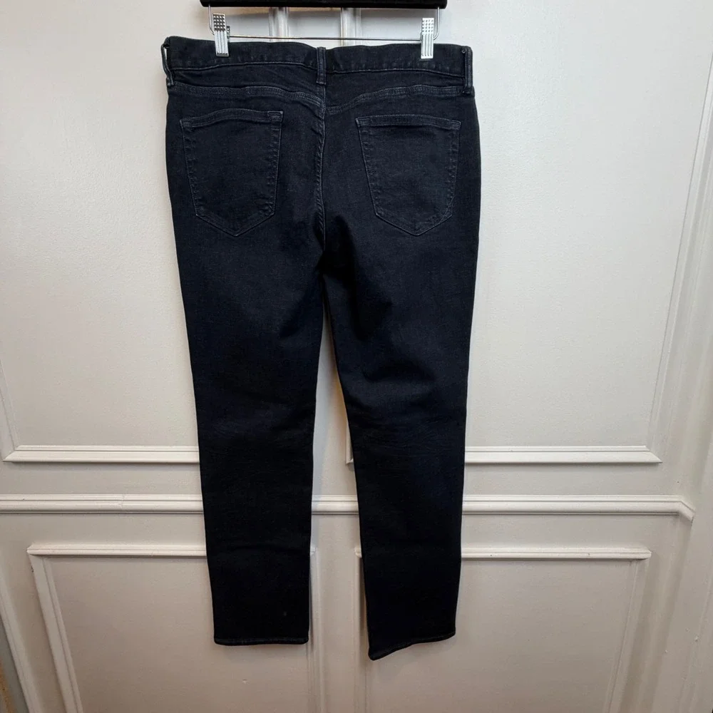 Banana Republic Slim Fit Mens Dark Wash Black Denim‎ Jeans 34x32 Stretch RN54023